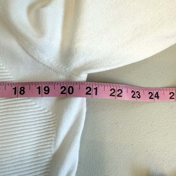 Cabi Cardigan Lady Jacket Womens Size L White Fencing Ribbed Knit Old Money - Picture 7 of 8